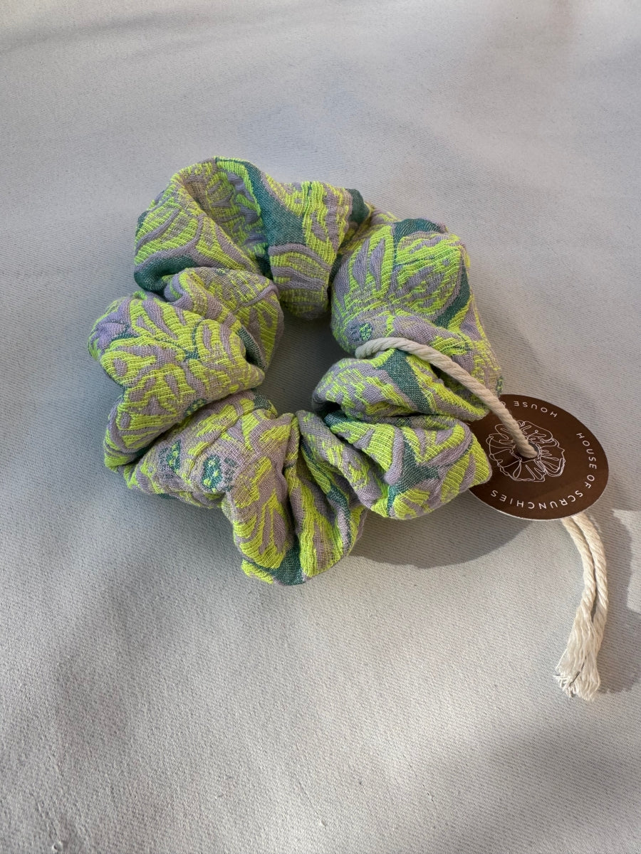 Scrunchie - Grüne Blumen