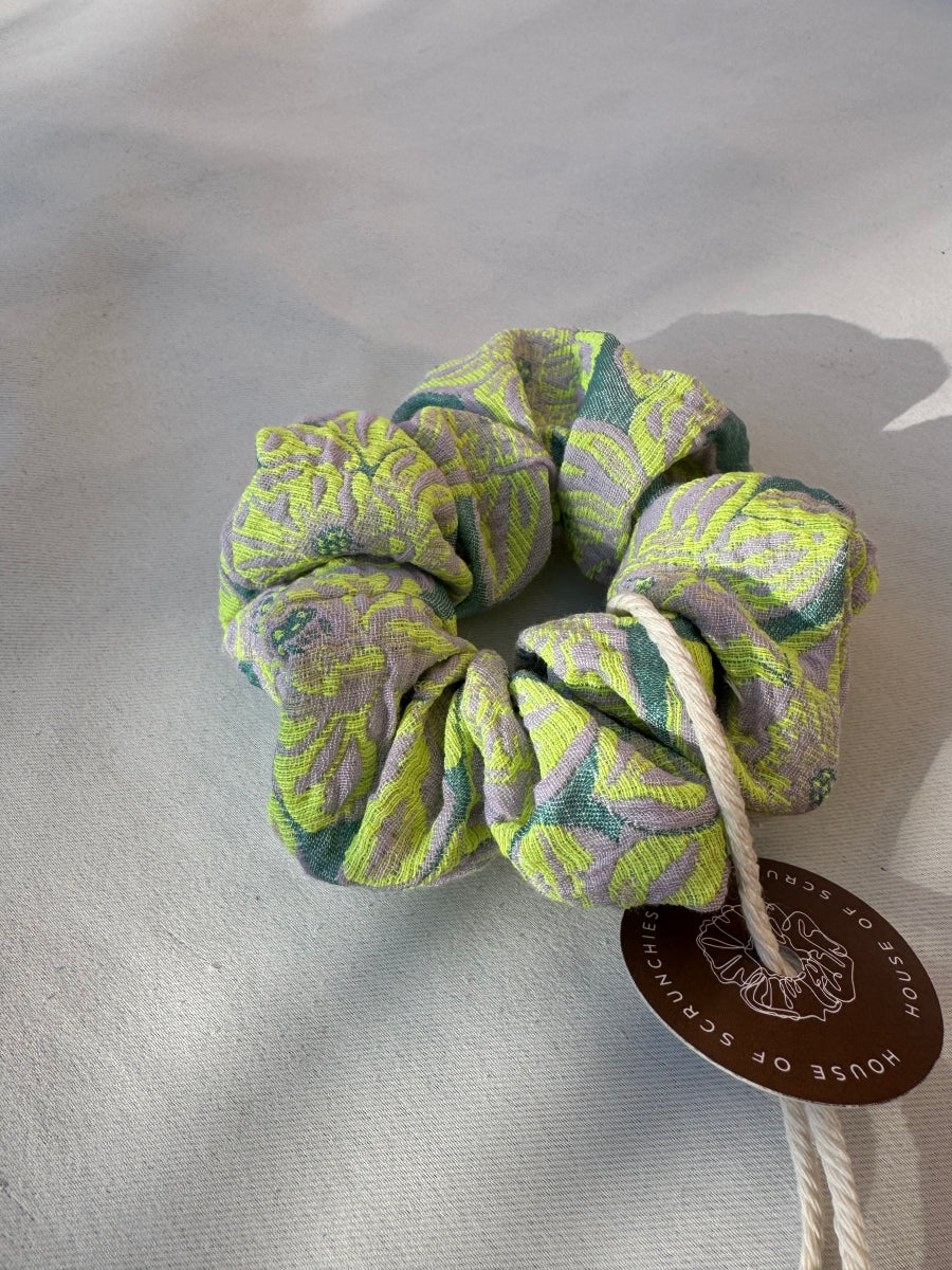 Scrunchie - Grüne Blumen
