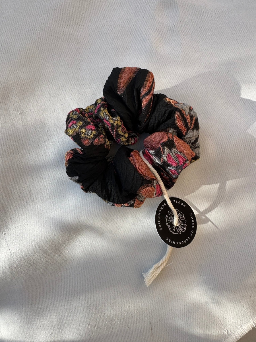 Scrunchie - Schwarz-Rosé-Pink