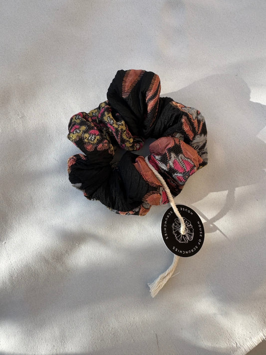 Scrunchie - Schwarz-Rosé-Pink