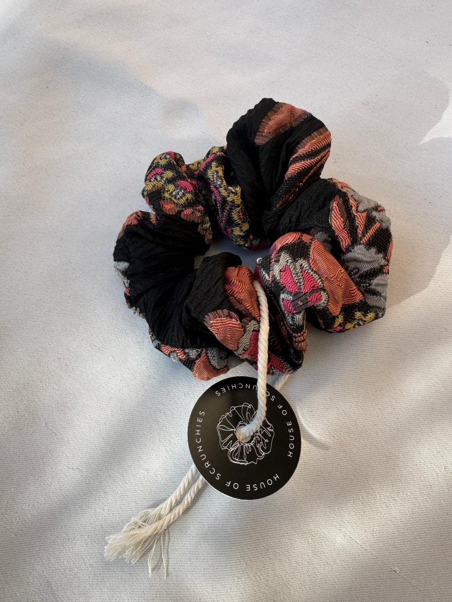 Scrunchie - Schwarz-Rosé-Pink
