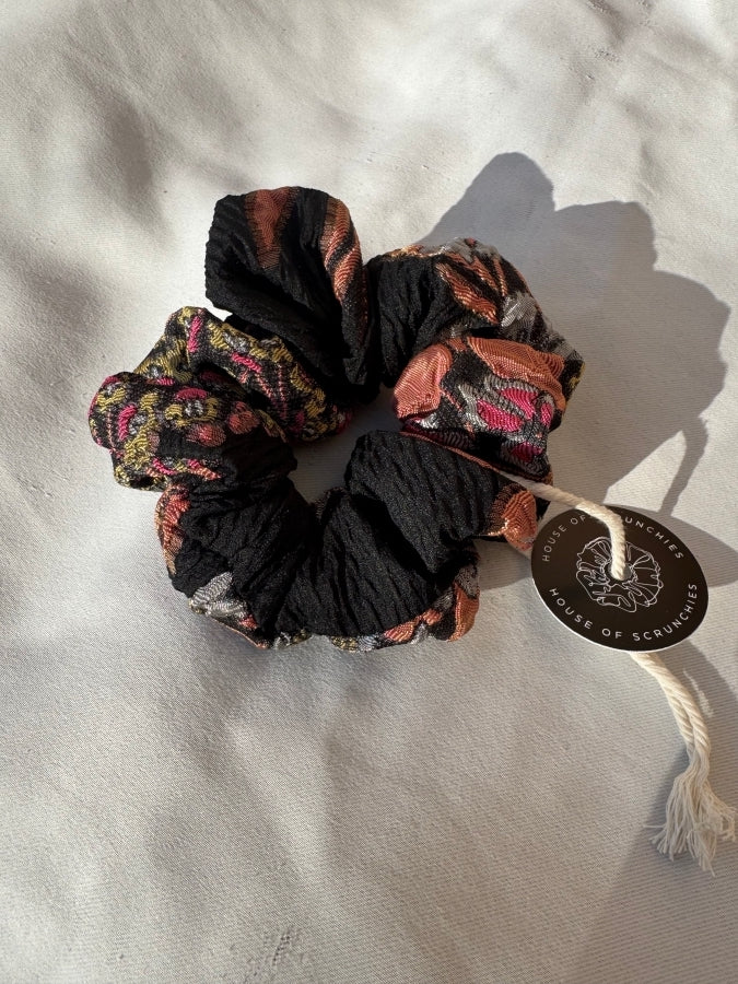 Scrunchie - Schwarz-Rosé-Pink
