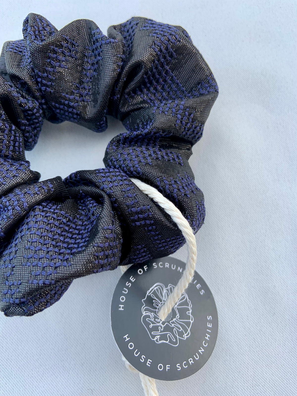 Scrunchie - Dunkelblau/ Schwarz