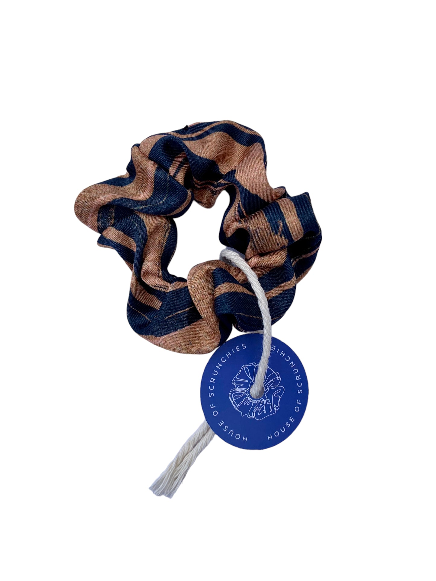 Scrunchie - Blau/ Braun