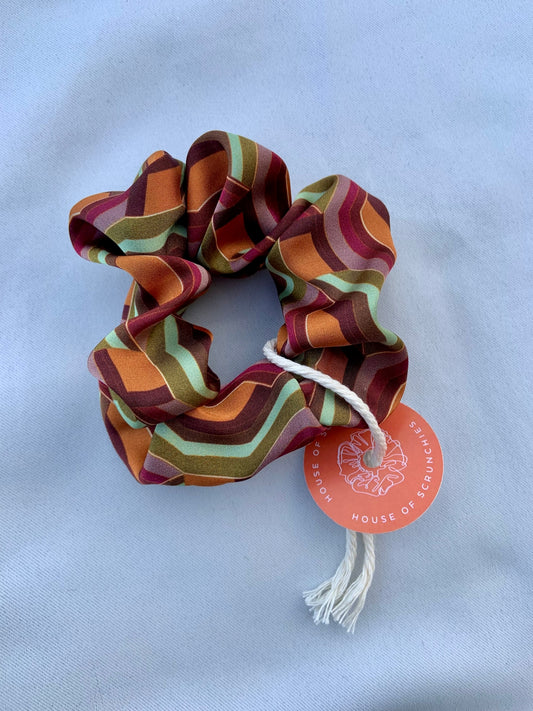 Scrunchie - Orange/Grün Retro