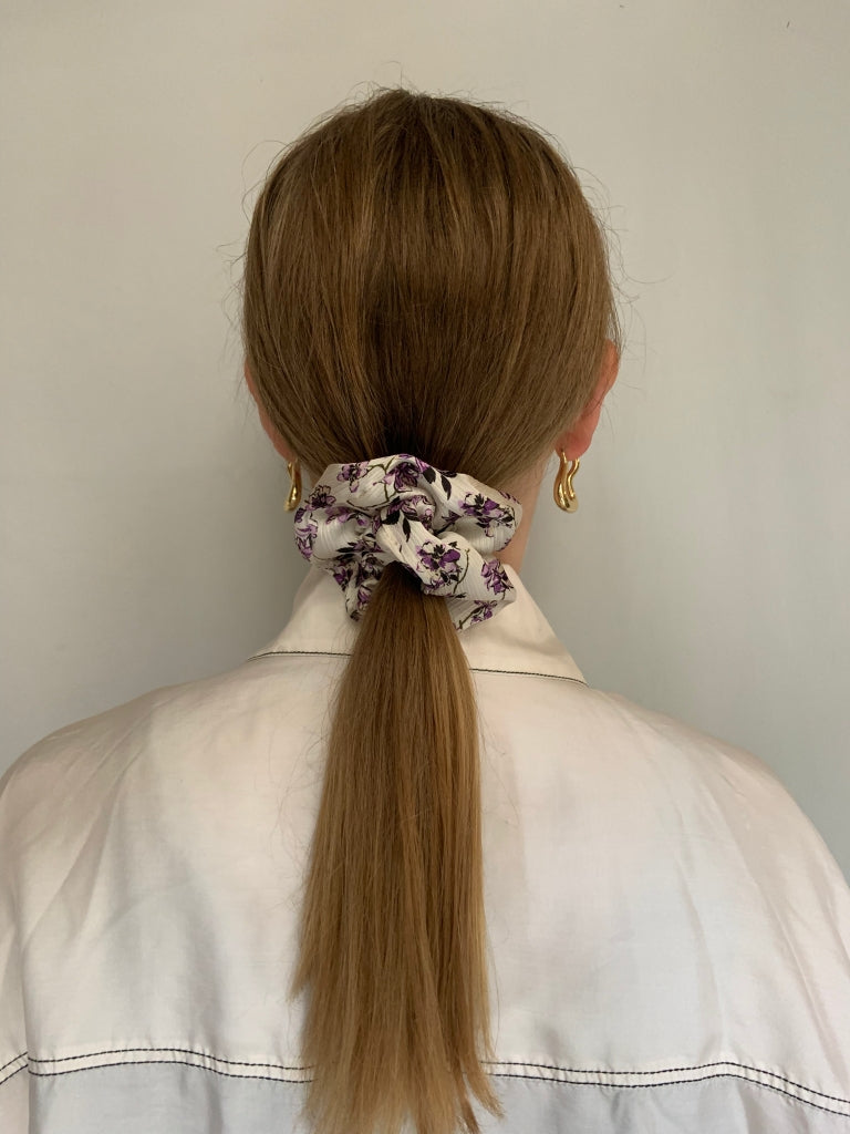 Scrunchie - Flieder Blumen