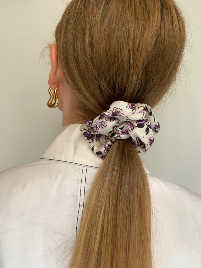 Scrunchie - Flieder Blumen