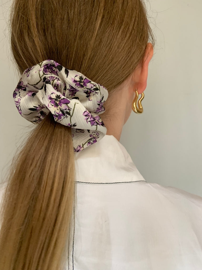 Scrunchie - Flieder Blumen