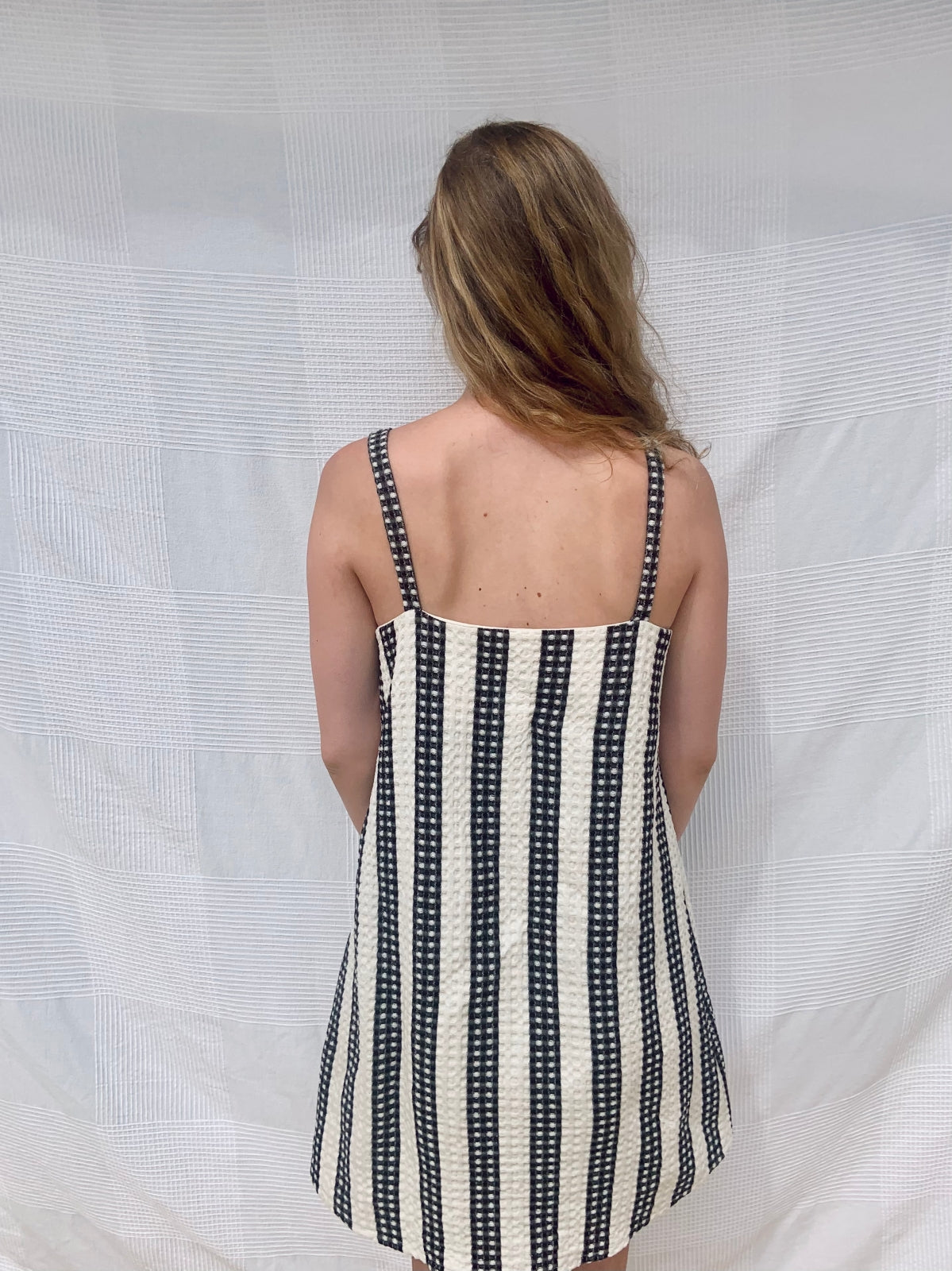 Summer Dress - Black/Nature Stripes