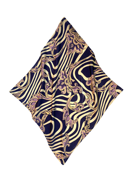 Scarf/ Bandana - Royal Blue Flowers (Druckfehler)