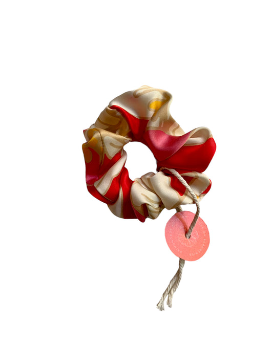 Scrunchie - Red/Pink Flower