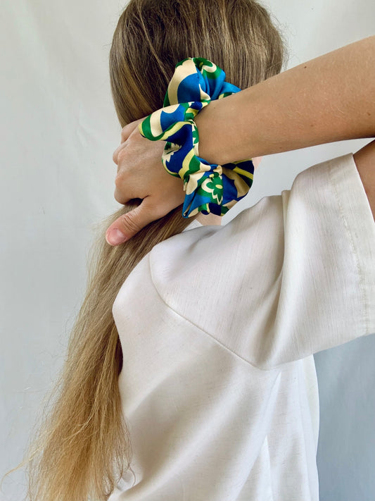 Scrunchie - Retro Blue/Green