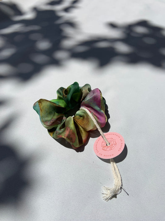 Scrunchie - Watercoloured Pink/Green