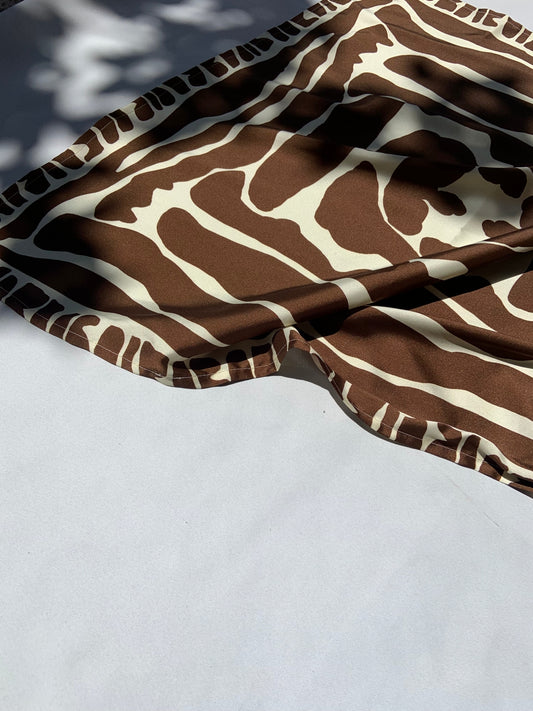 Scarf/ Bandana - Creme/ Brown