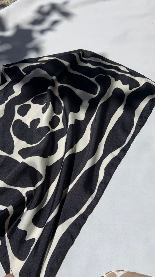 Scarf/ Bandana - Black/White