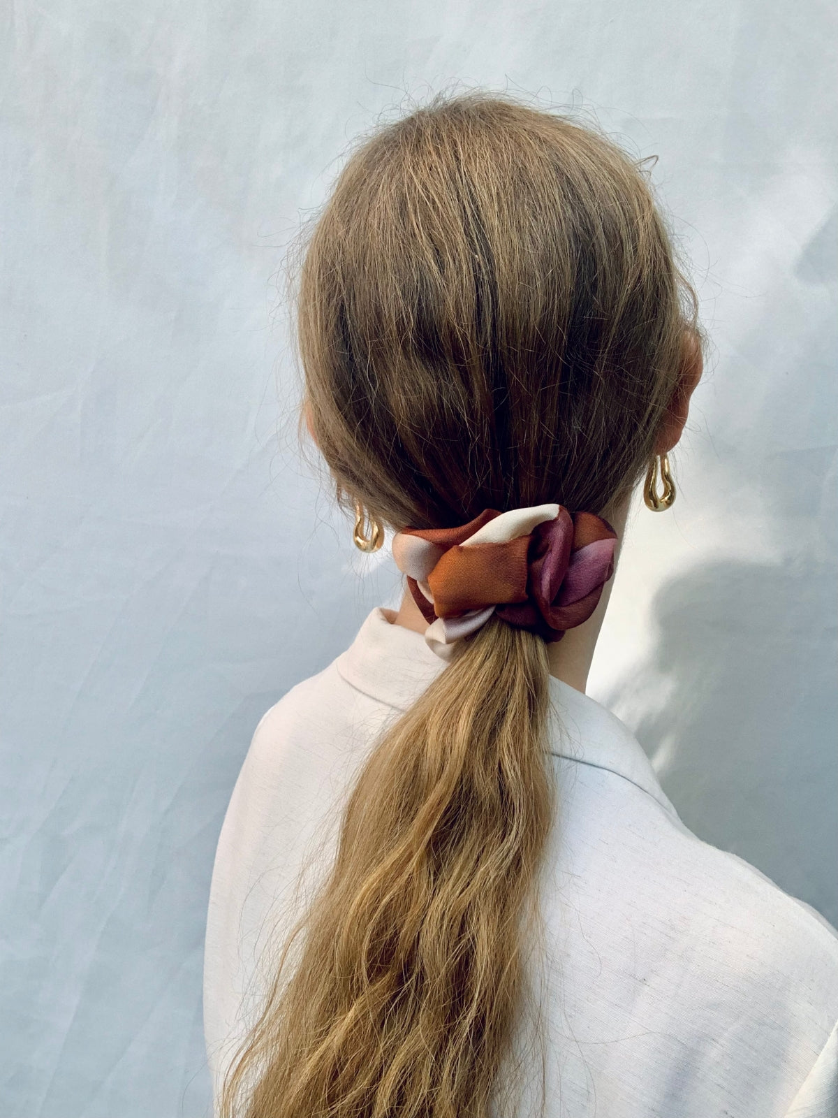 Scrunchie - Dark Red Watercolor