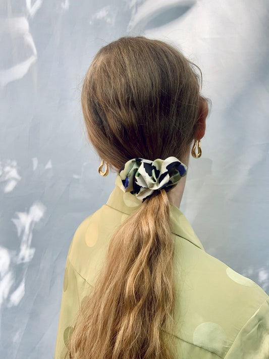 Scrunchie - Modern Leo Green/Blue