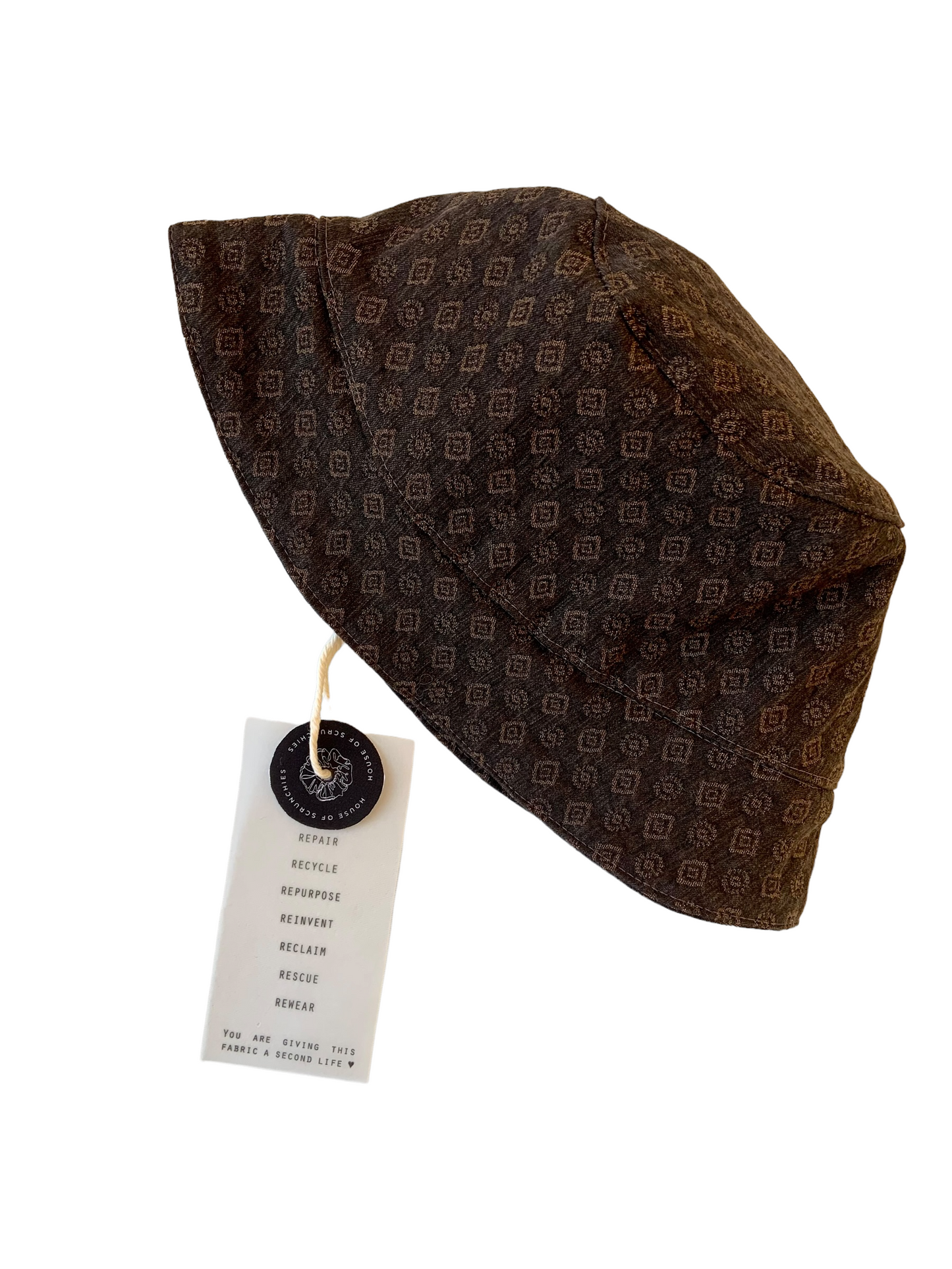 Winter Bucket Hat - Brown Jacquard
