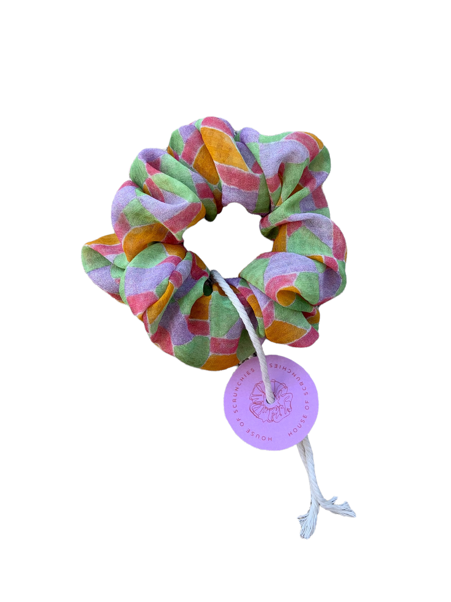 Scrunchie - Green Purple Orange