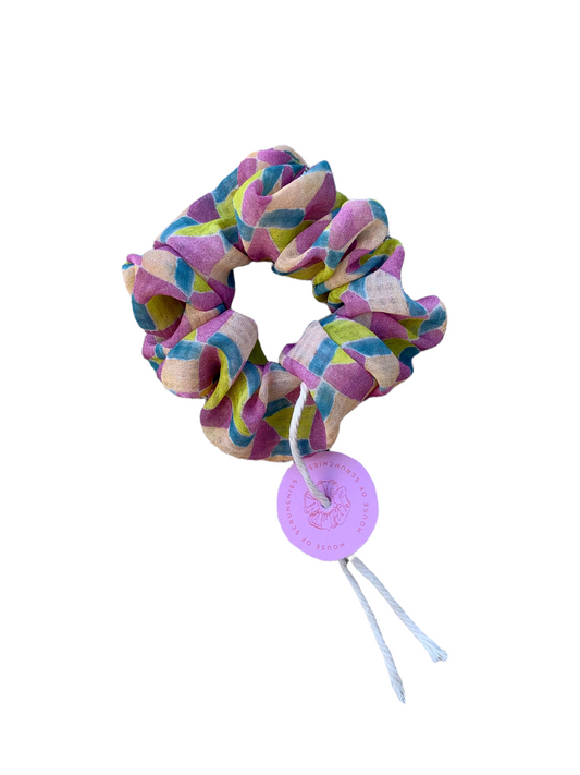 Scrunchie - Rose Purple Blue