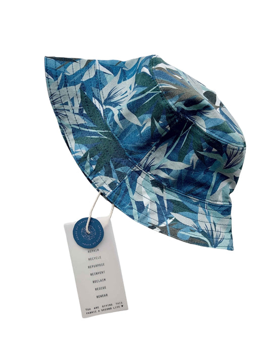 Bucket Hat - Blue Palm Leaves