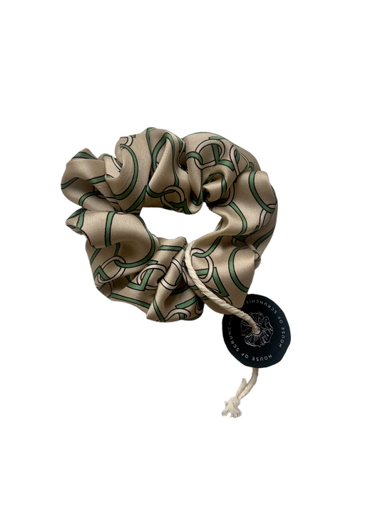 Scrunchie - Green Chains