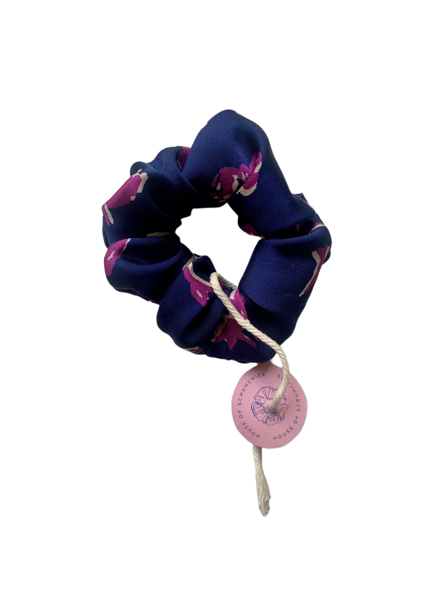 Scrunchie - Blue/Pink Flower