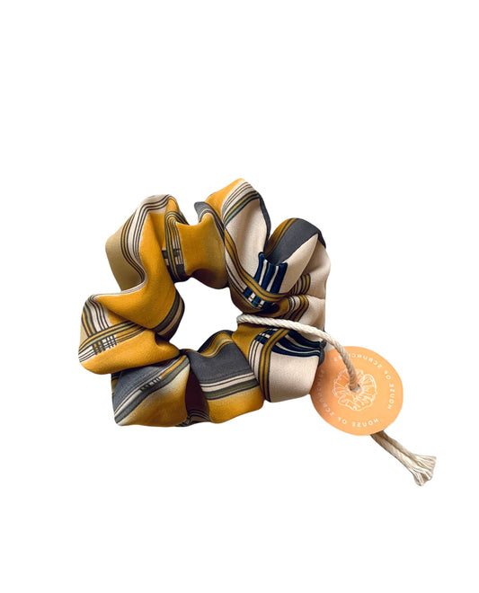 Scrunchie - Yellow/Grey Check